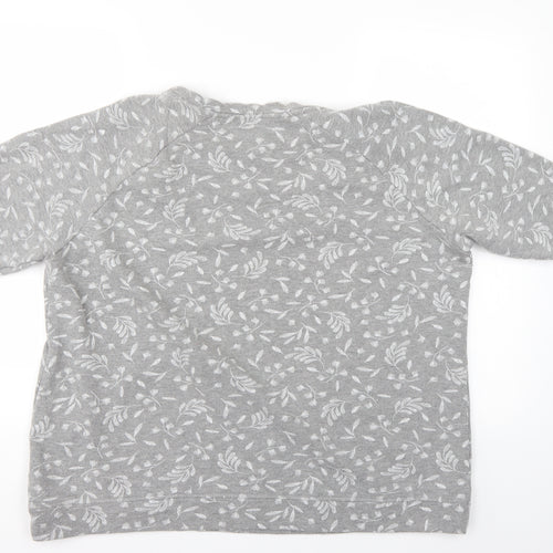 Preworn Womens Grey Floral  Pullover Jumper Size 20