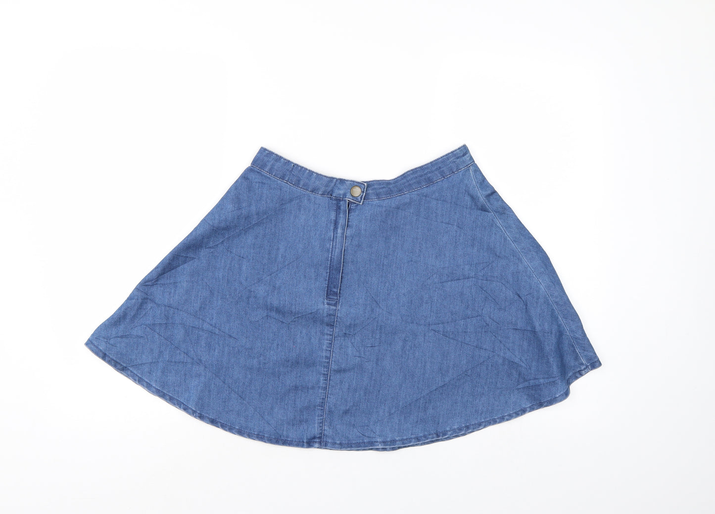 New Look Womens Blue  Denim Flare Skirt Size 10