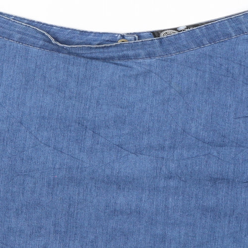 New Look Womens Blue  Denim Flare Skirt Size 10