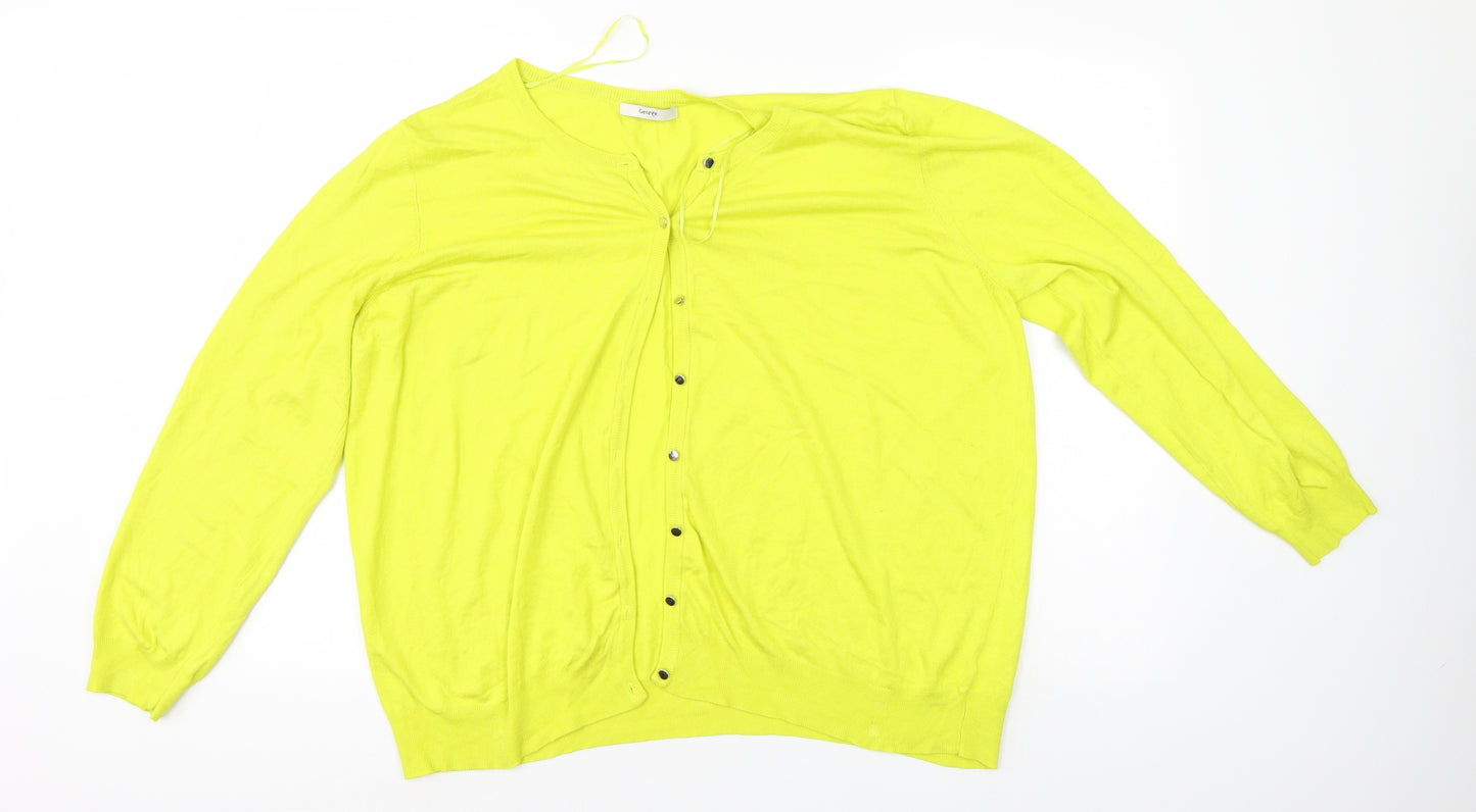 George Womens Yellow   Cardigan Jumper Size 22