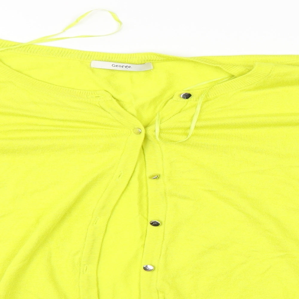 George Womens Yellow   Cardigan Jumper Size 22