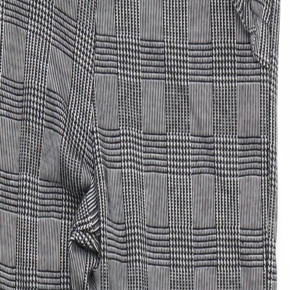 TU Womens Grey Check  Trousers  Size 8 L26 in