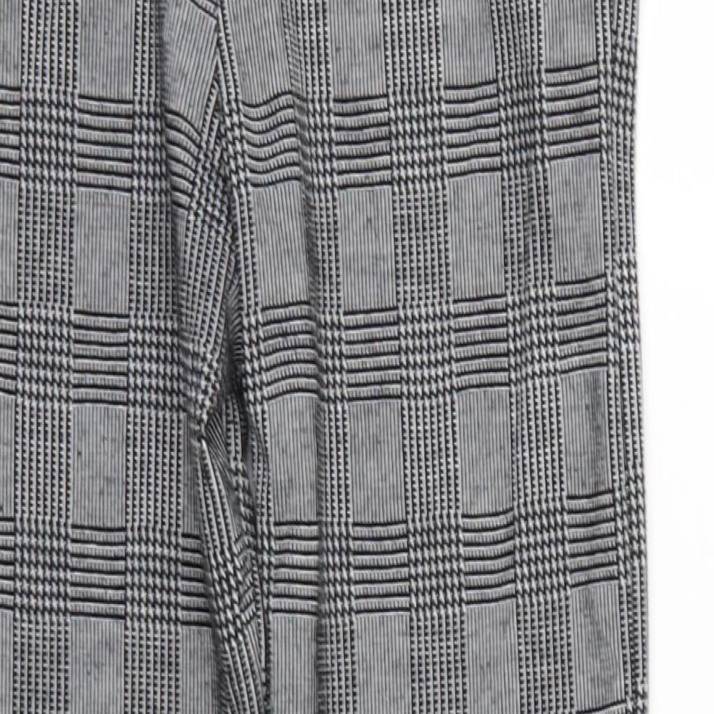 TU Womens Grey Check  Trousers  Size 8 L26 in