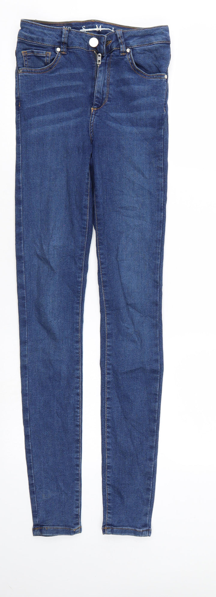 Never Denim Womens Blue Denim Skinny Jeans Size XS L29 in