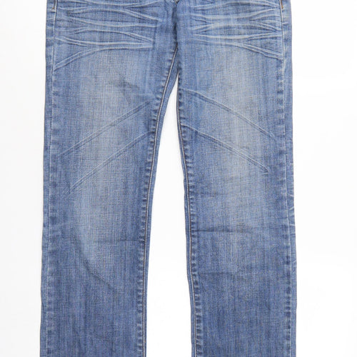 Crazy Age Womens Blue  Denim Straight Jeans Size 30 in L32 in
