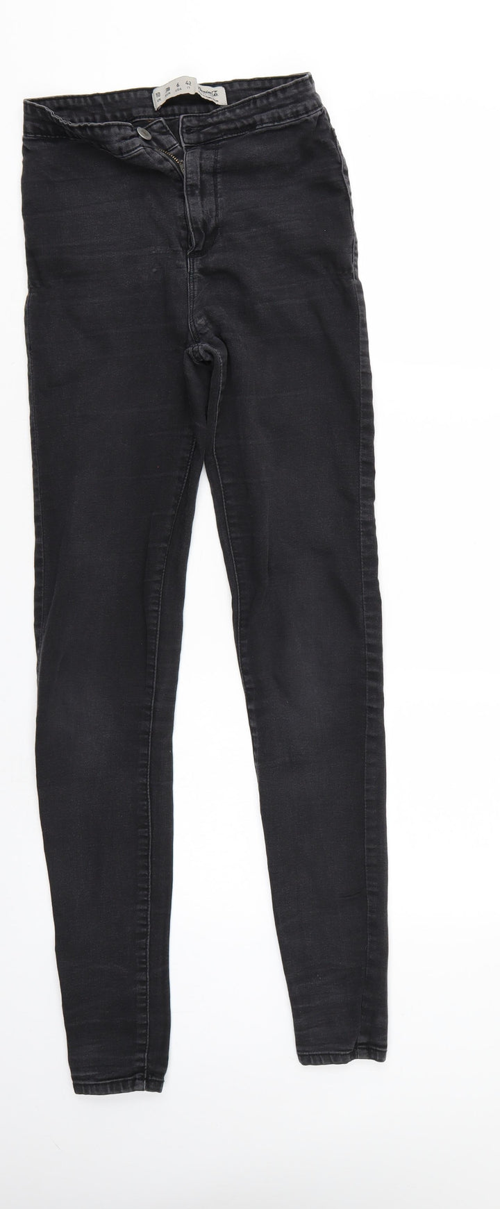 Denim & Co. Womens Black Denim Tapered Jeans Size 10 L30 in - Elastic Waist
