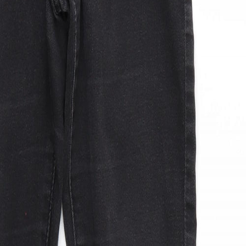 Denim & Co. Womens Black  Denim Tapered Jeans Size 10 L30 in - Elastic Waist