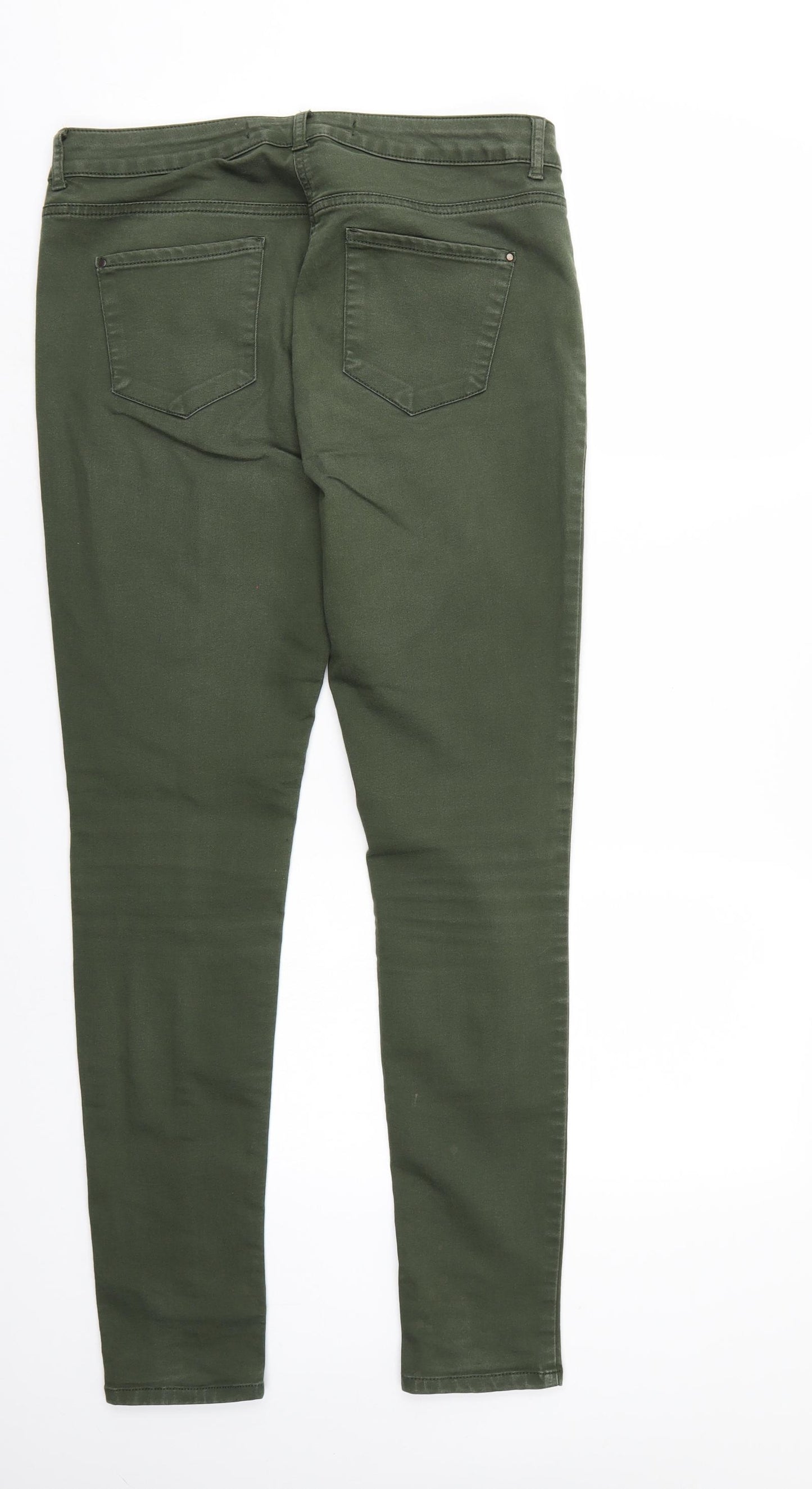 NEXT Womens Green  Denim Skinny Jeans Size 12 L29 in