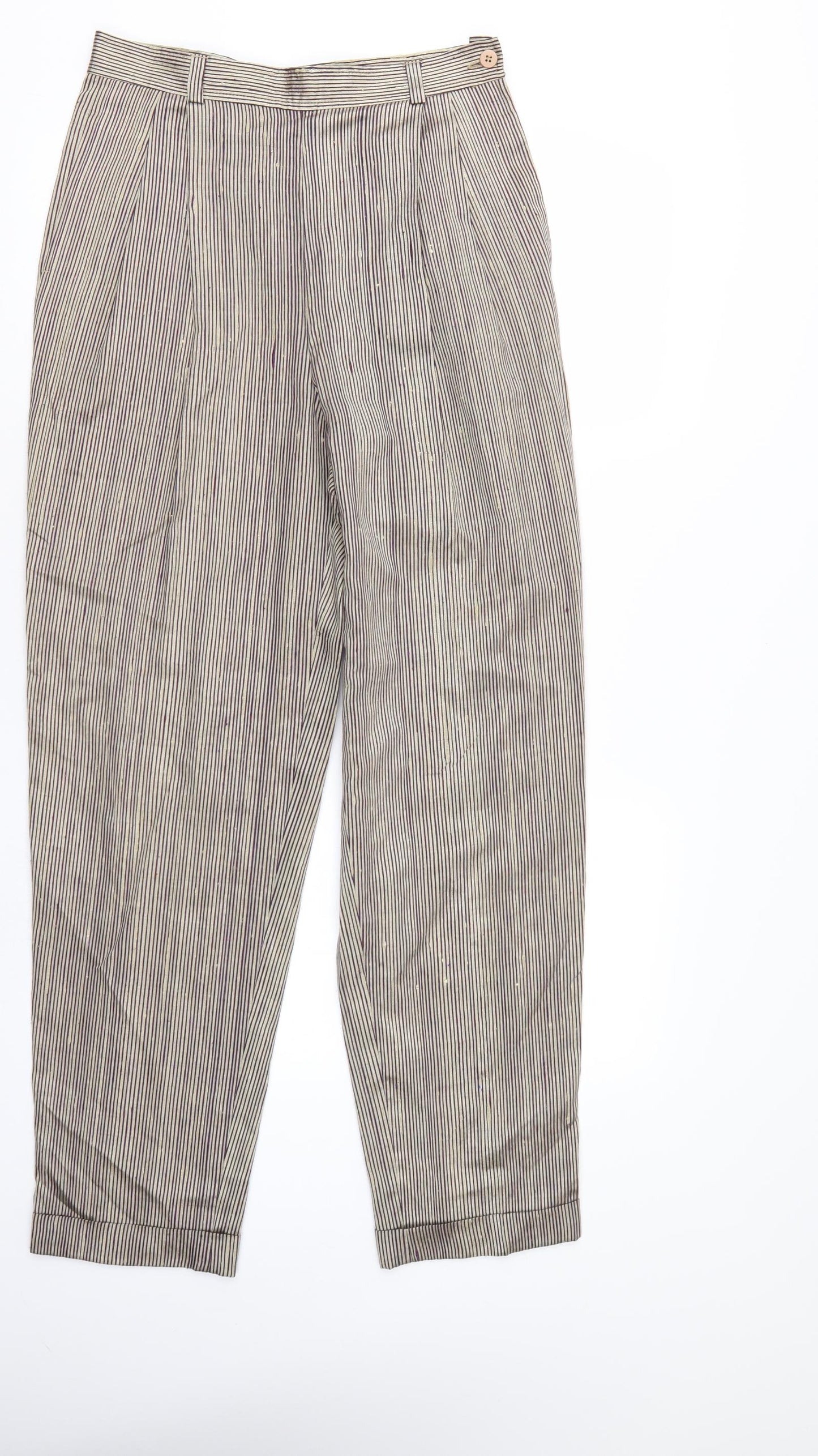 Joan & David Womens Multicoloured Striped  Trousers  Size 10 L29 in