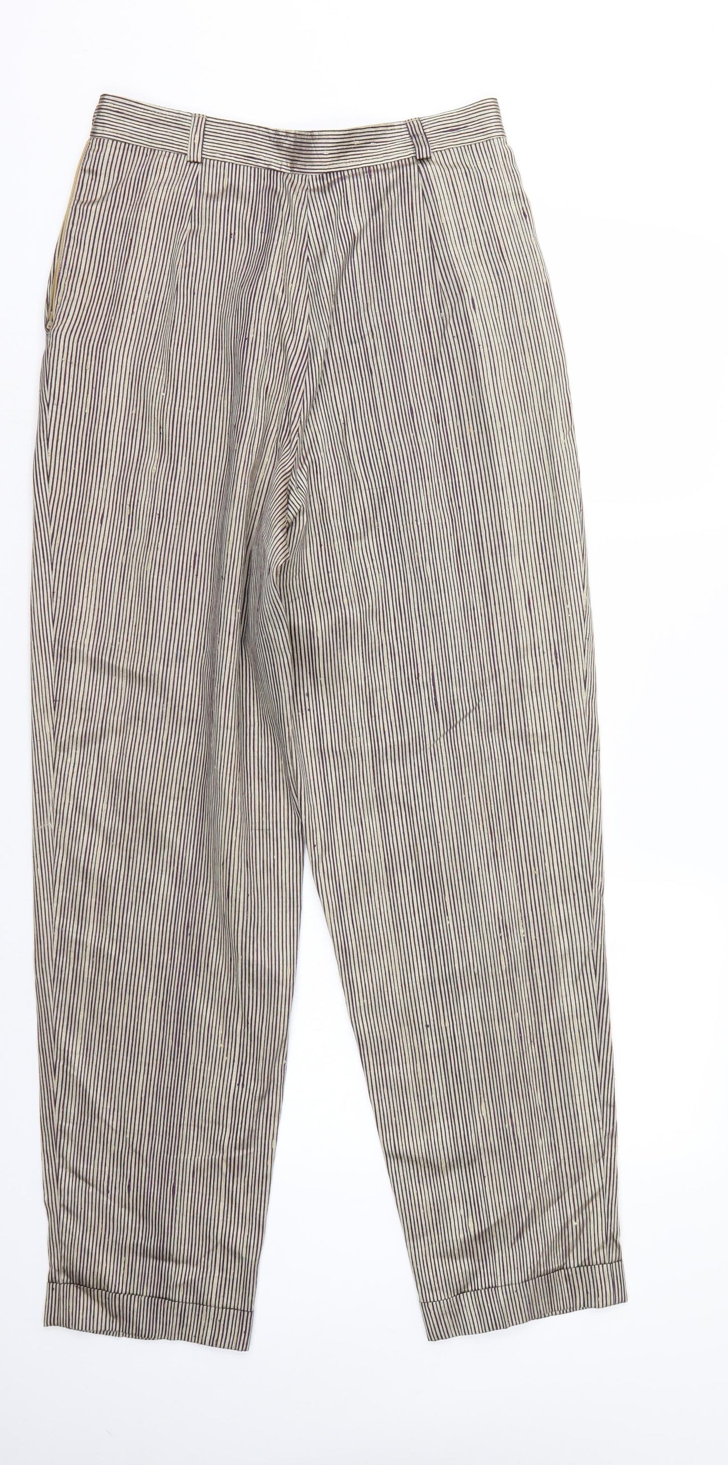 Joan & David Womens Multicoloured Striped  Trousers  Size 10 L29 in