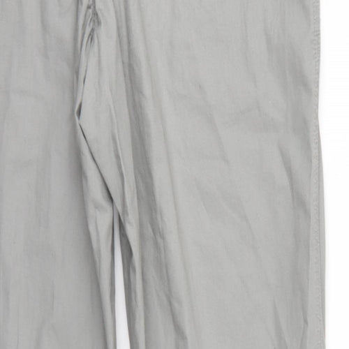 M&S Mens Grey   Cropped Trousers Size 32 L23 in - Elastic Waist