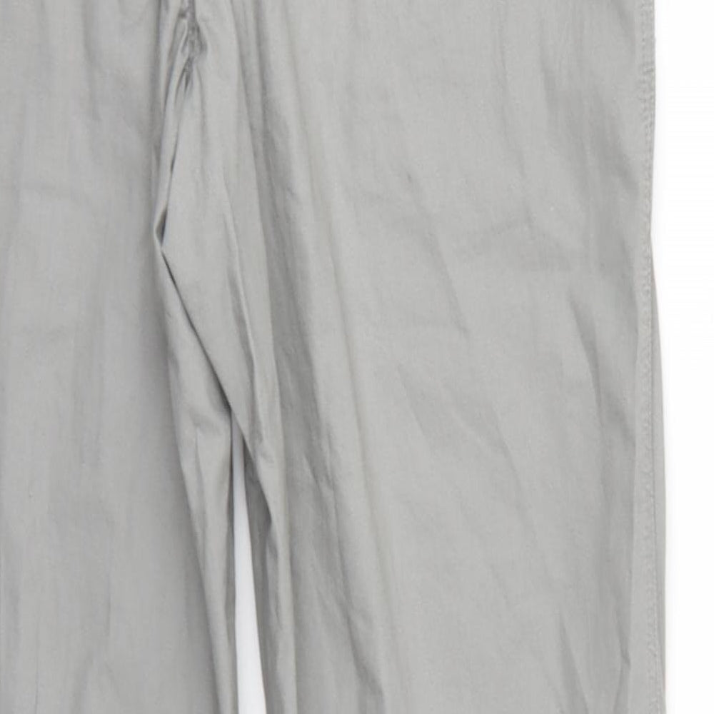 M&S Mens Grey   Cropped Trousers Size 32 L23 in - Elastic Waist