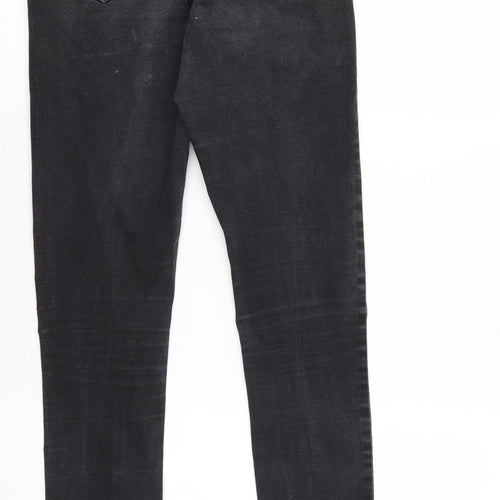 Denim & Co. Womens Black  Denim Skinny Jeans Size 10 L28 in - Elastic Waist