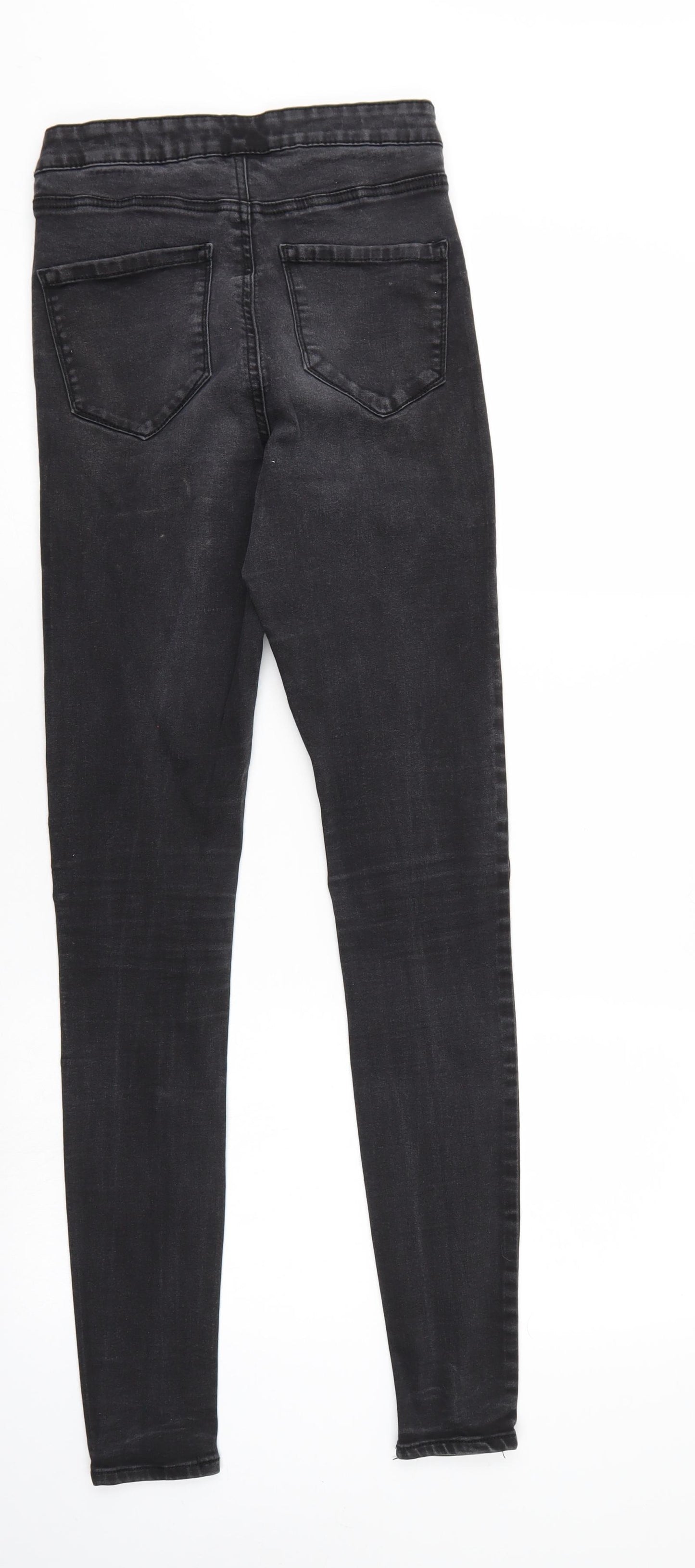 Denim & Co. Womens Black  Denim Skinny Jeans Size 10 L28 in - Elastic Waist