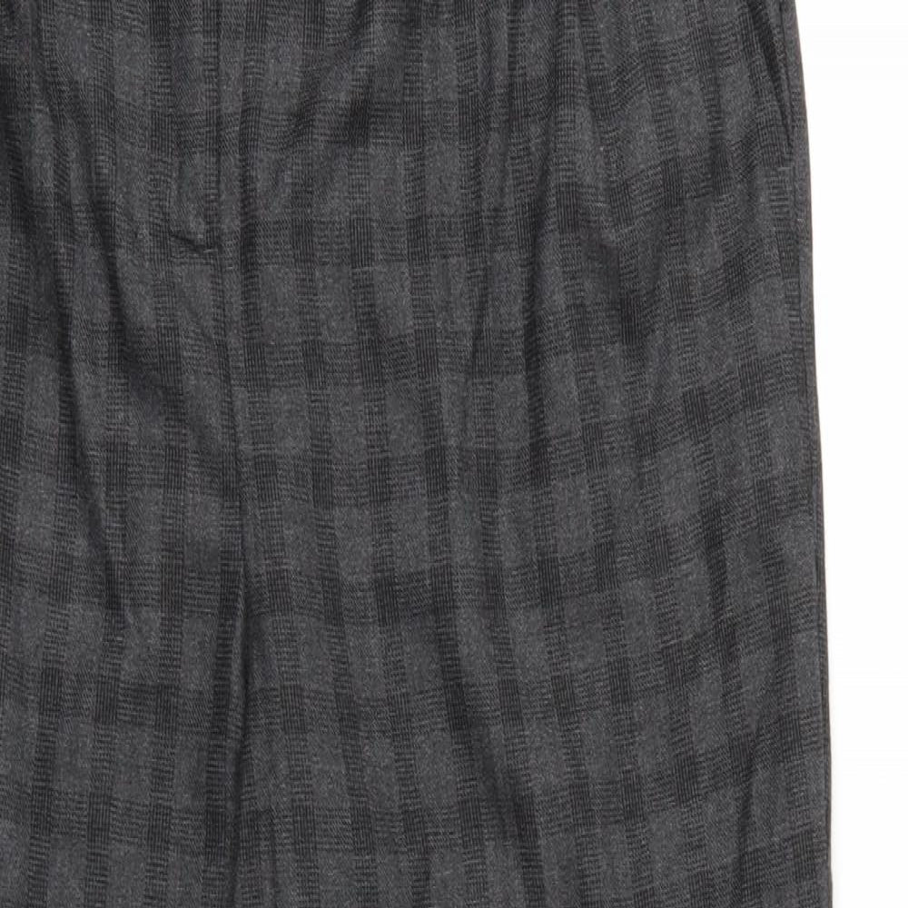 NEXT Womens Grey Check  Trousers  Size 14 L24 in
