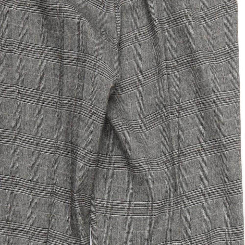 Dorothy Perkins Womens Grey Check  Trousers  Size 12 L30 in