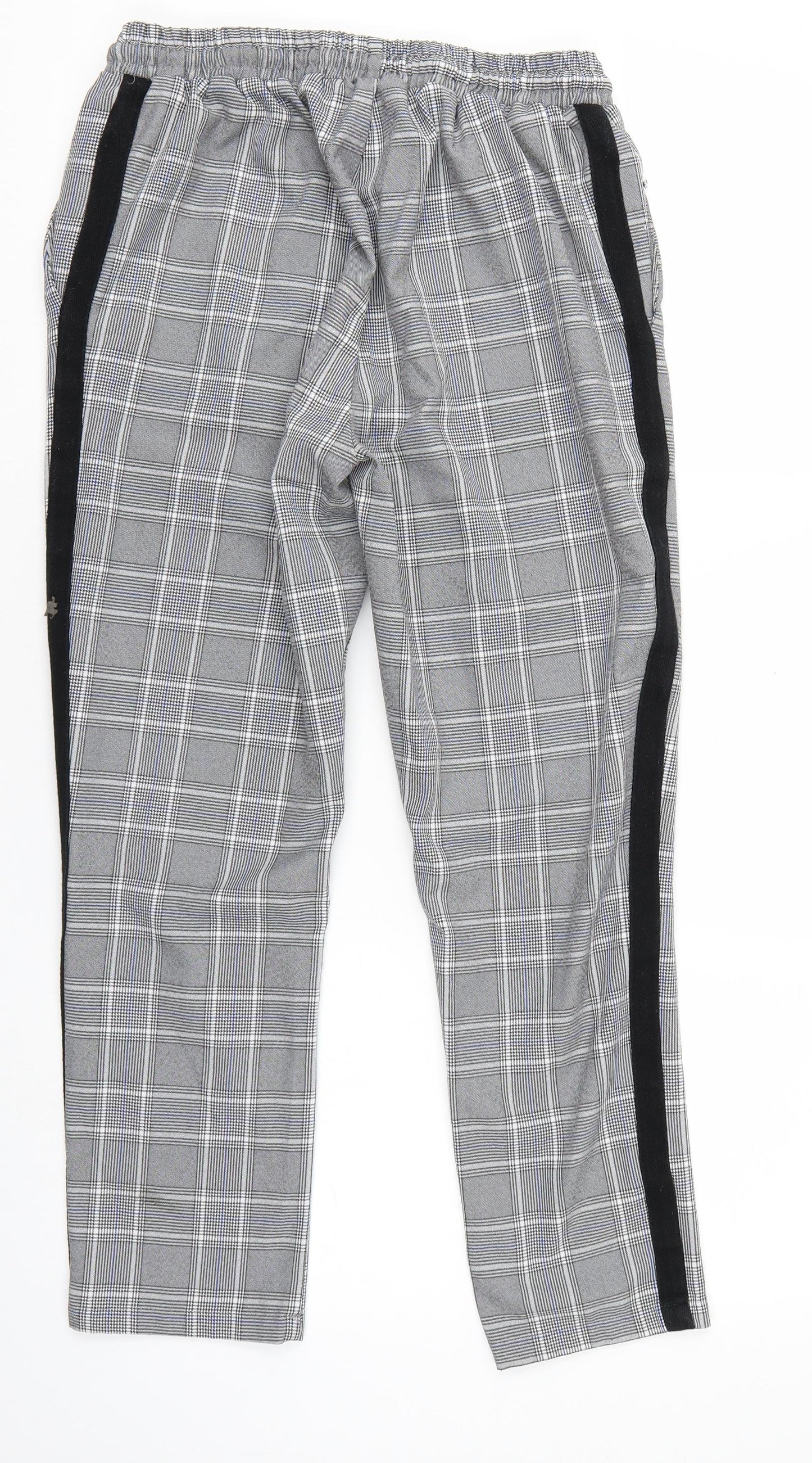 Boohoo man Mens Grey Check  Trousers  Size M L25 in