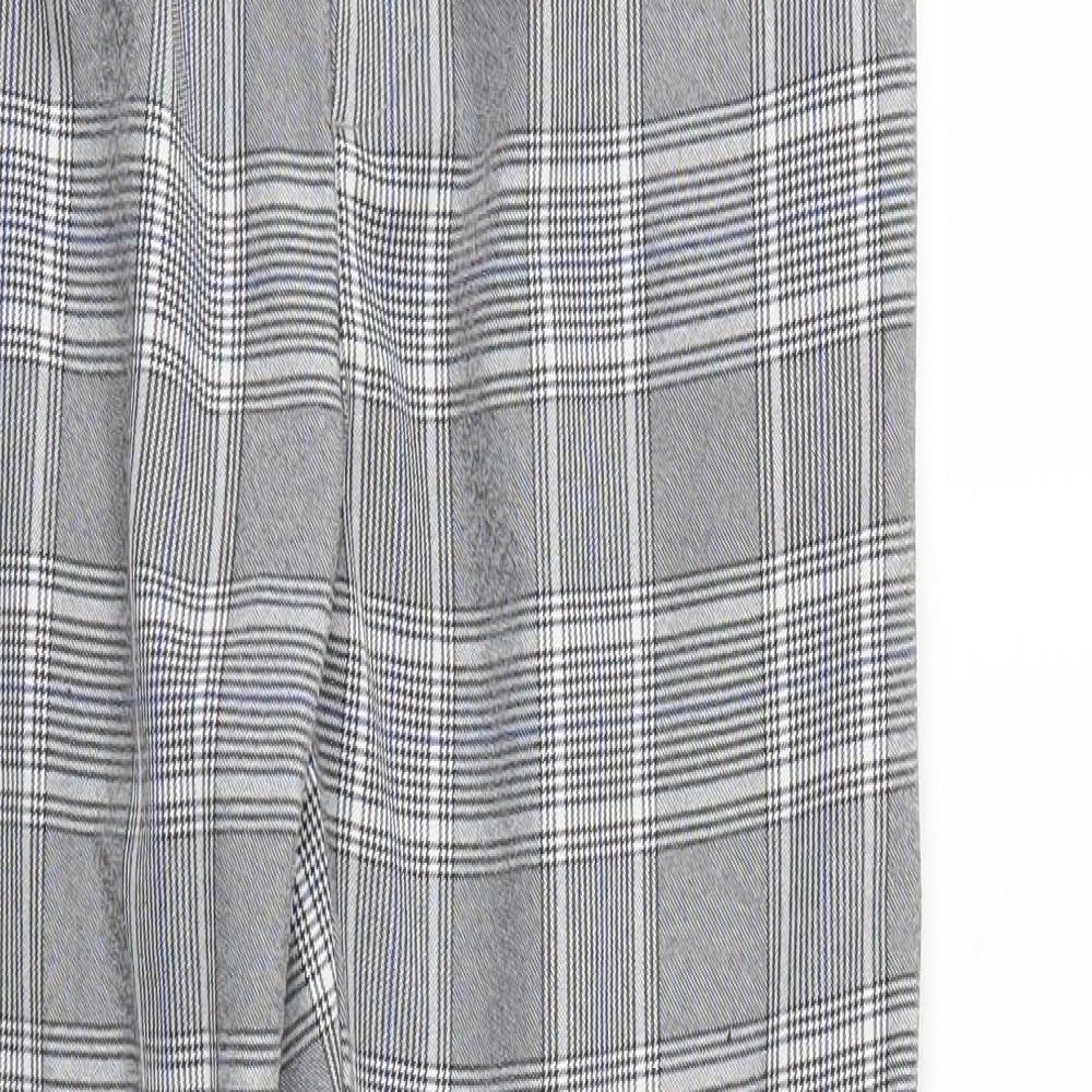 Boohoo man Mens Grey Check  Trousers  Size M L25 in