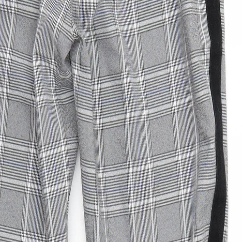 Boohoo man Mens Grey Check  Trousers  Size M L25 in