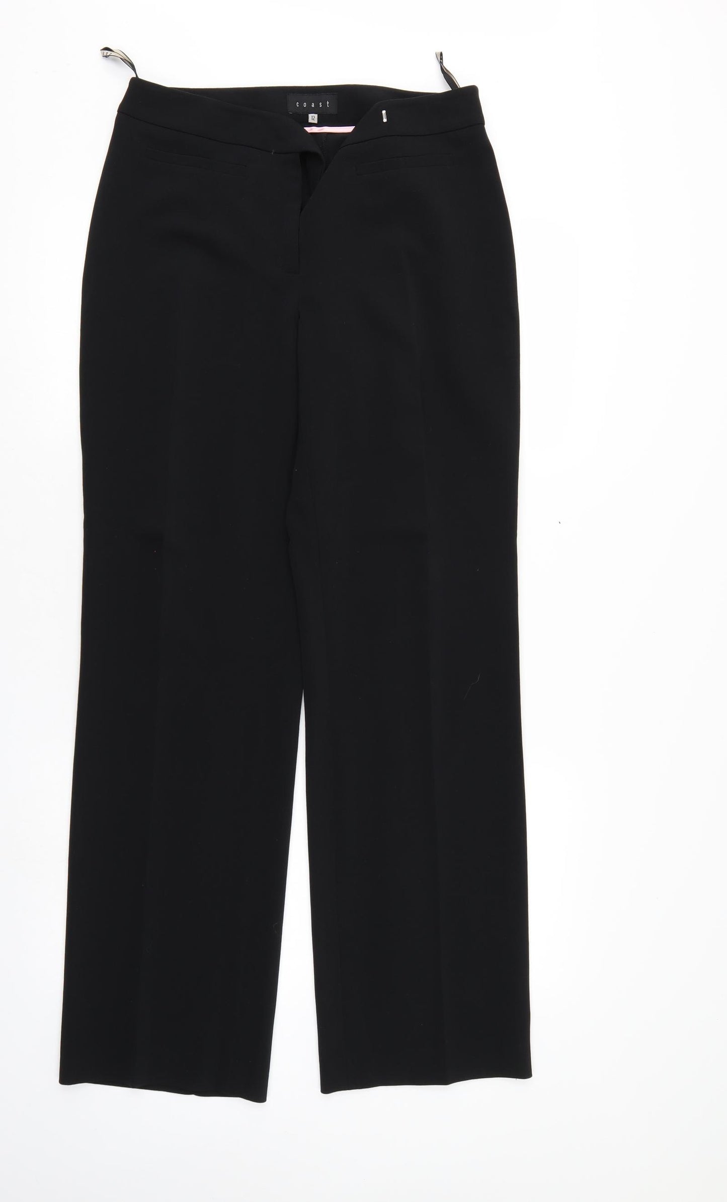 Coast Womens Black   Trousers  Size 12 L30 in