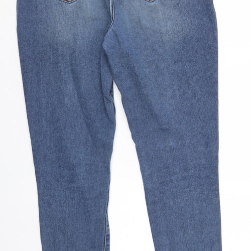 Boohoo Womens Blue  Denim Straight Jeans Size 10 L25 in