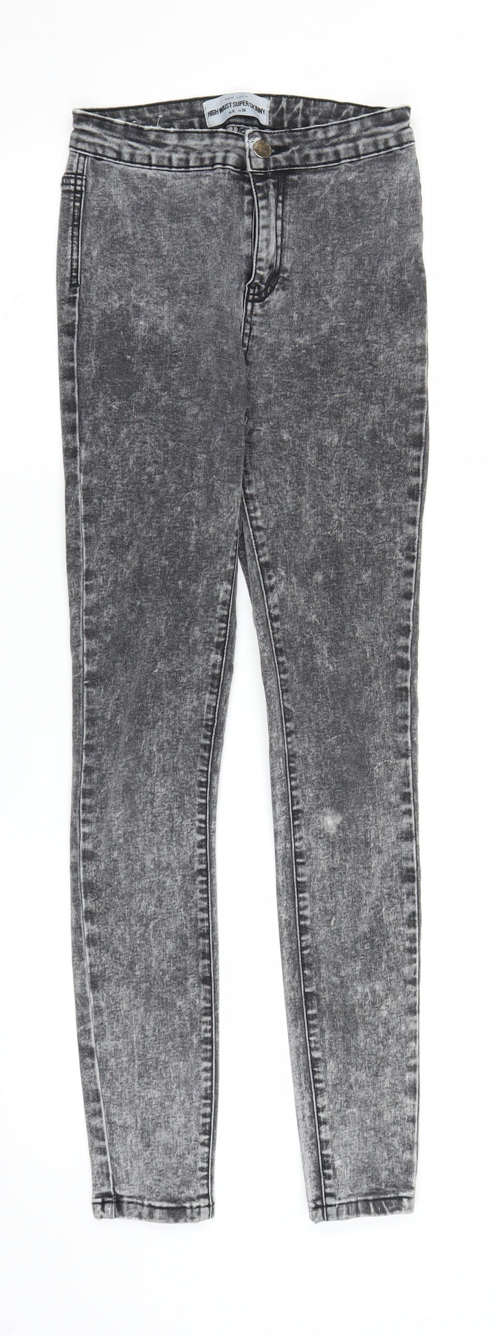 New Look Womens Grey Denim Jegging Jeans Size 8 L28 in