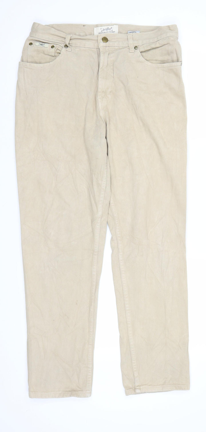 Drifter Womens Beige  Denim Straight Jeans Size 33 in L27.5 in