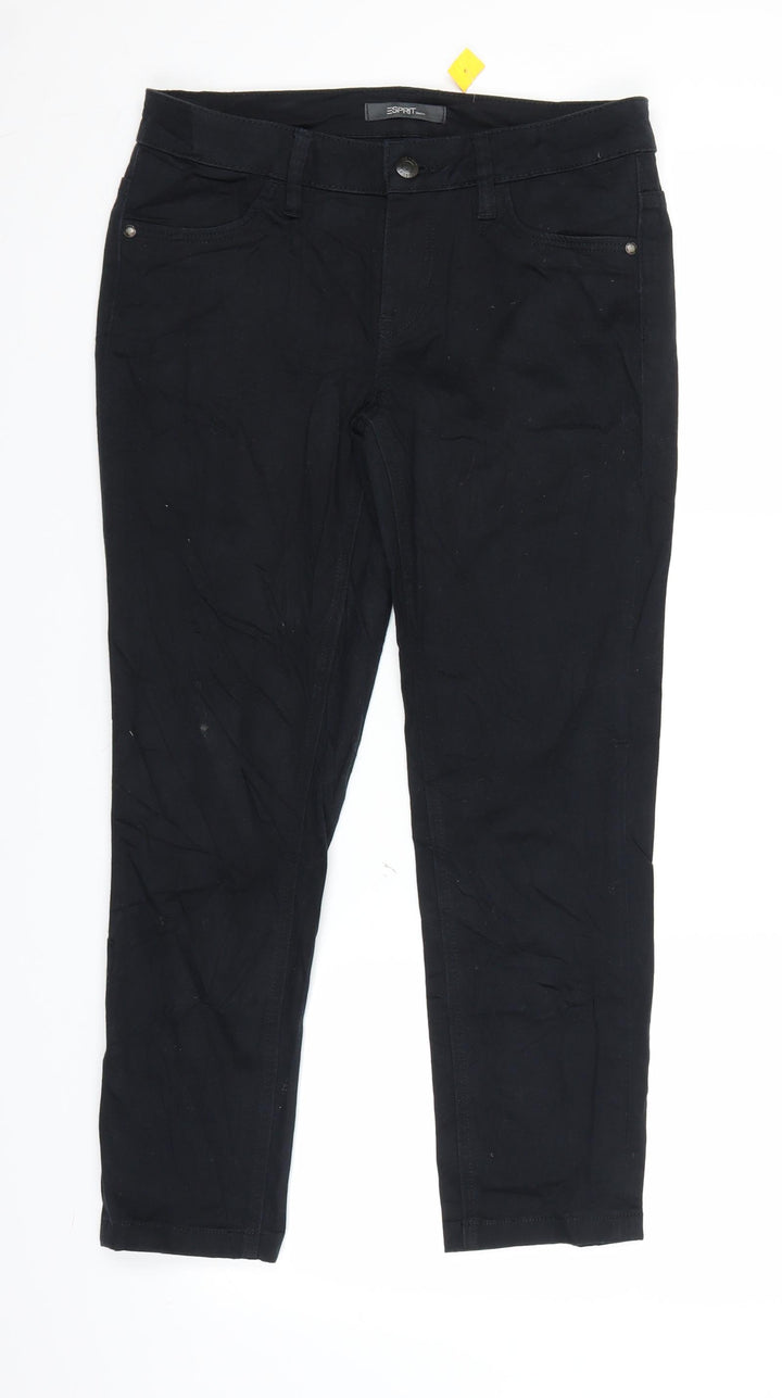 Espirit Womens Black Denim Straight Jeans Size 10 L24 in