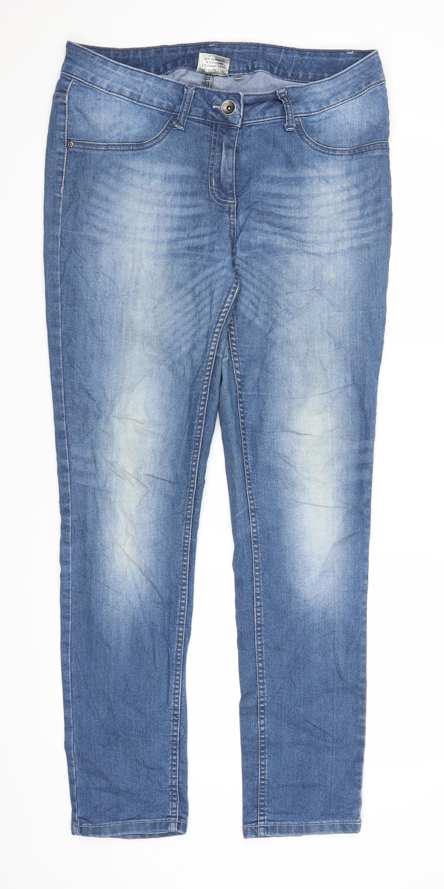 Blue Motion Womens Blue  Denim Straight Jeans Size 16 L30.5 in