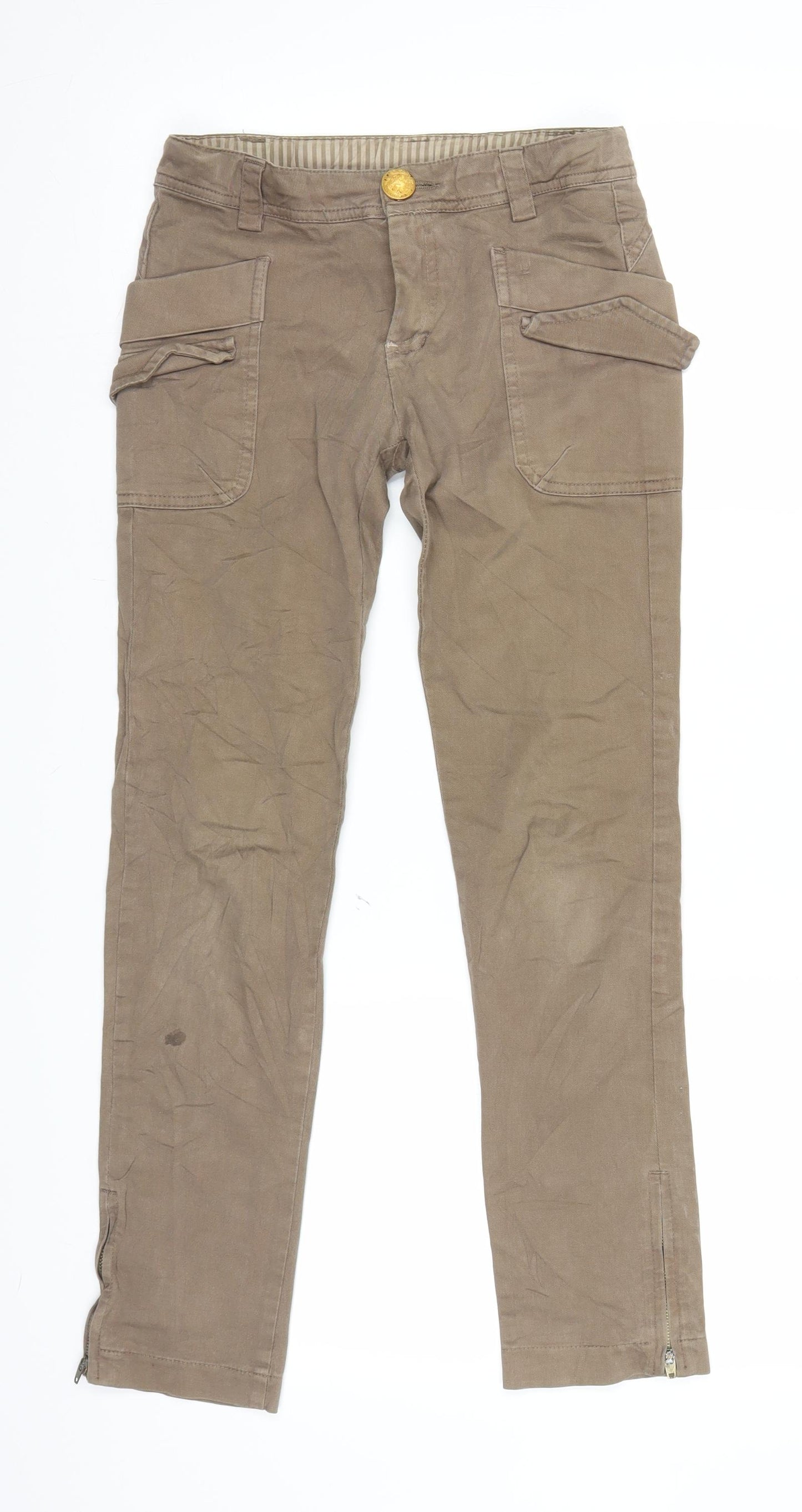 Zara Girls Brown   Chino Trousers Size 9-10 Years
