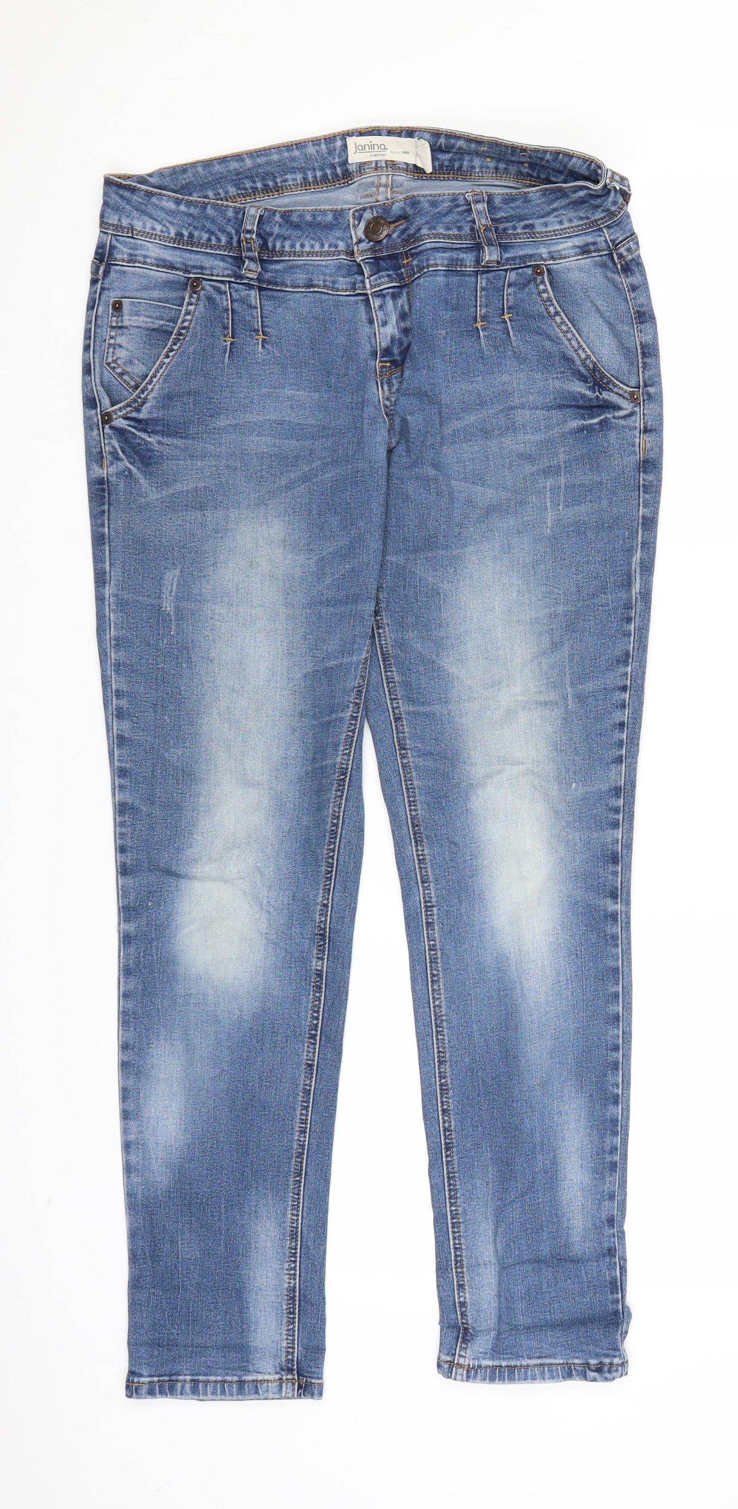 Janina Womens Blue  Denim Jegging Jeans Size 38 in L28 in