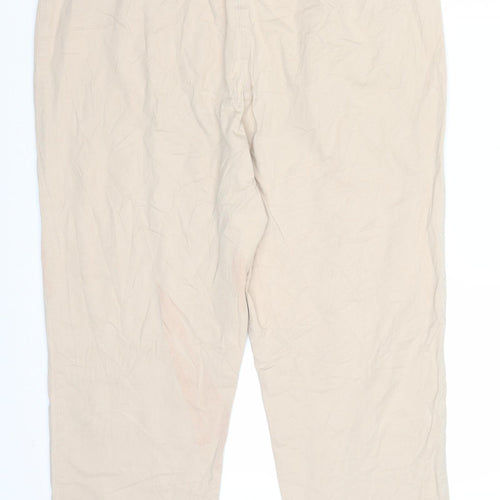 DELMOD Womens Beige   Chino Trousers Size 14 L23 in
