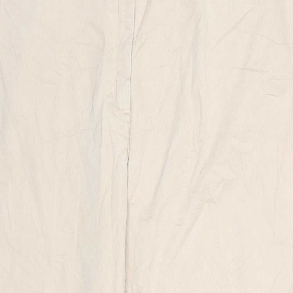 DELMOD Womens Beige   Chino Trousers Size 14 L23 in