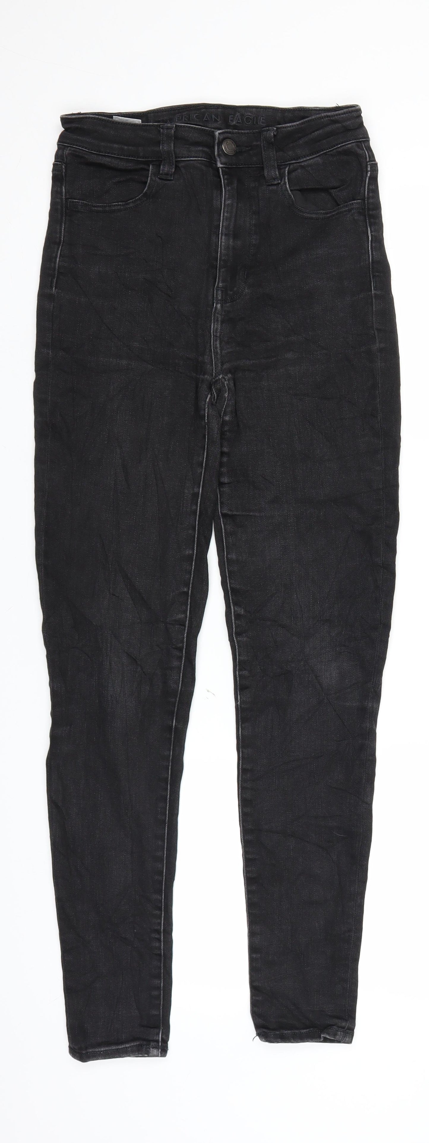 American Eagle Outfitters Womens Black  Denim Jegging Jeans Size 4 L27.5 in