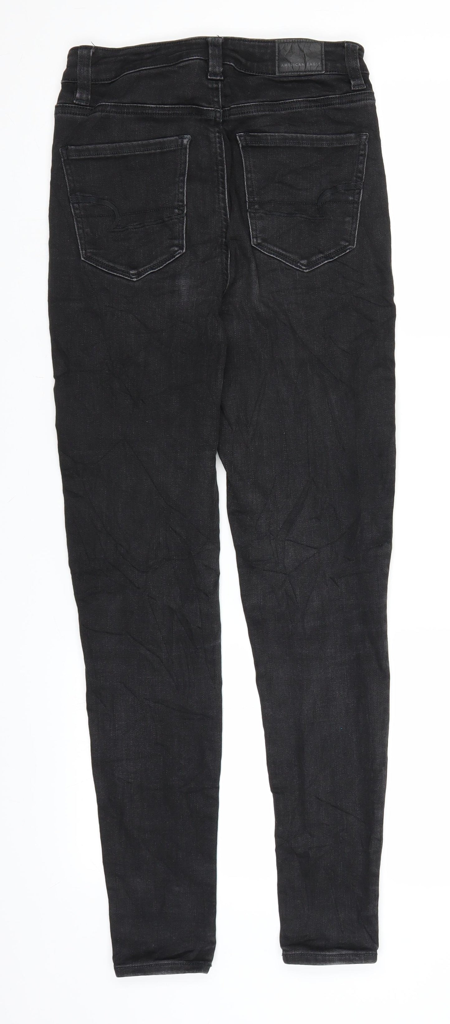 American Eagle Outfitters Womens Black  Denim Jegging Jeans Size 4 L27.5 in
