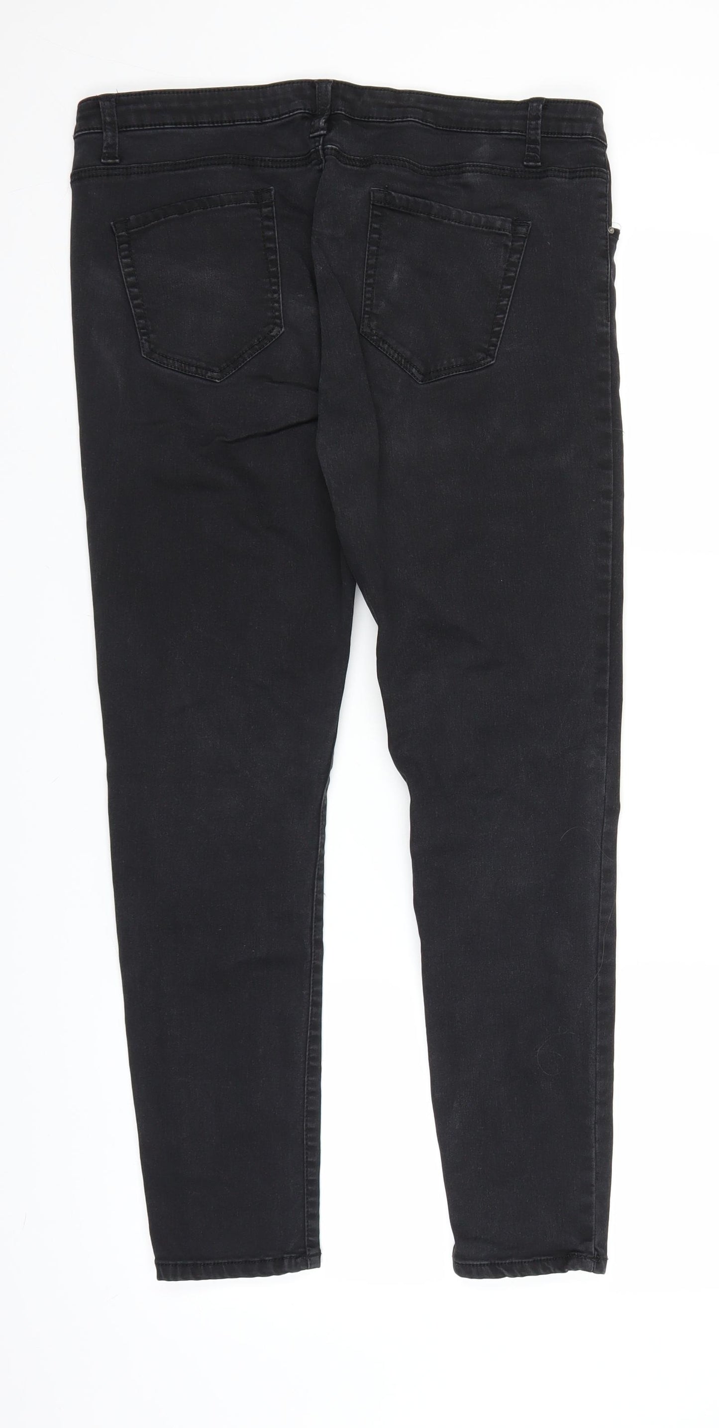 Primark Womens Black  Denim Jegging Jeans Size 16 L26 in