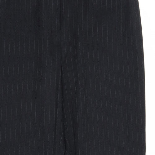 Debenhams Womens Black Striped  Trousers  Size 14 L30 in