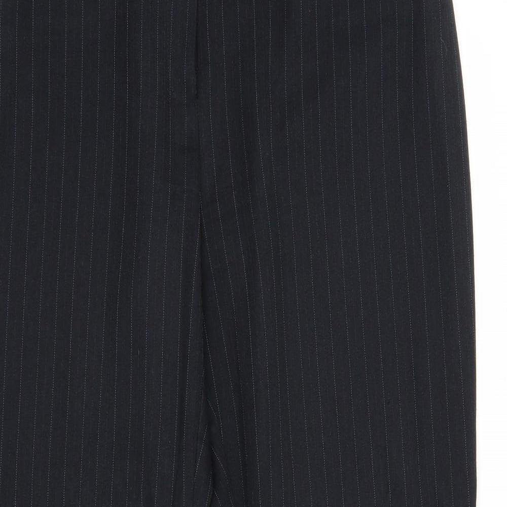 Debenhams Womens Black Striped  Trousers  Size 14 L30 in