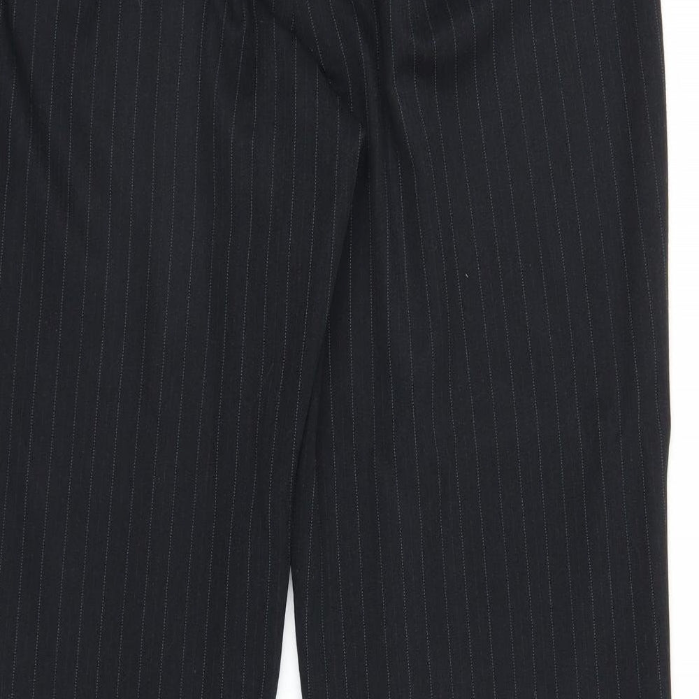 Debenhams Womens Black Striped  Trousers  Size 14 L30 in