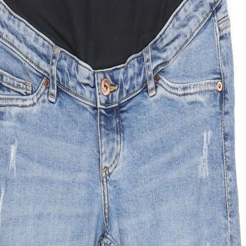 Mama Womens Blue  Denim Boyfriend Jeans Size 14 L27 in