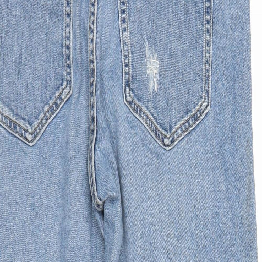 Mama Womens Blue  Denim Boyfriend Jeans Size 14 L27 in