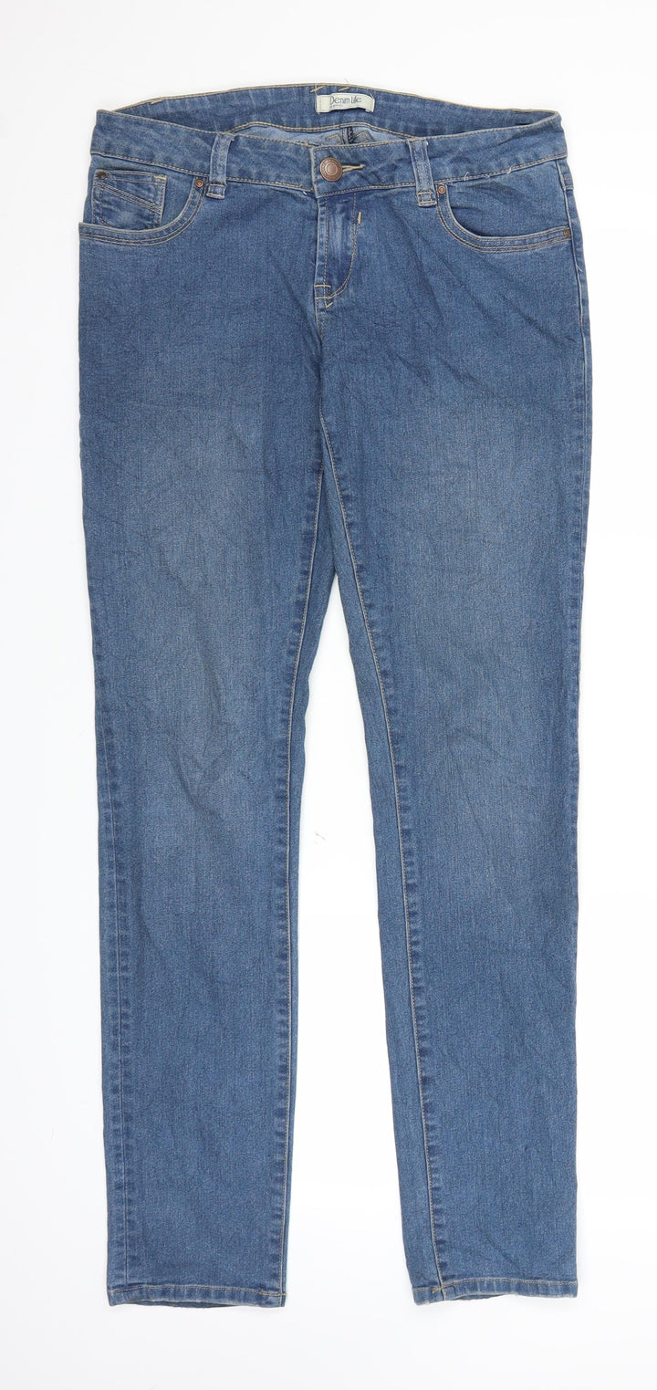 Pimkie Womens Blue  Denim Straight Jeans Size 32 in L31 in