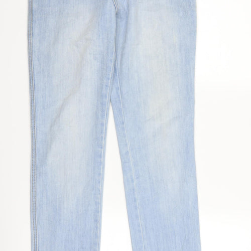 smiling Womens Blue  Denim Straight Jeans Size 10 L28 in