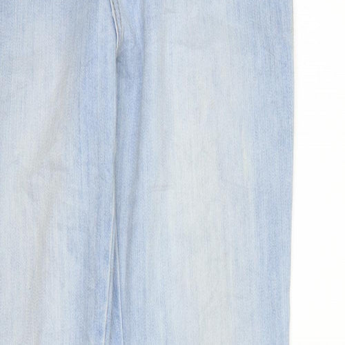 smiling Womens Blue  Denim Straight Jeans Size 10 L28 in