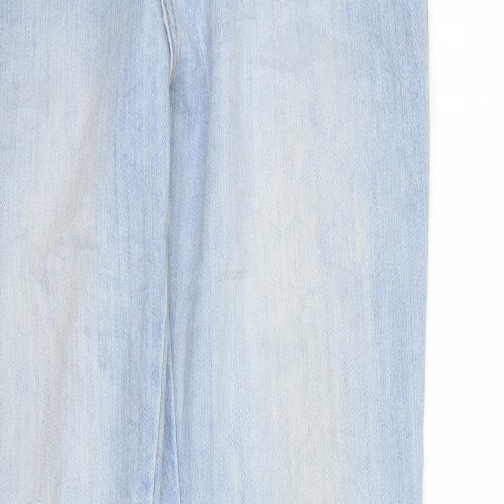 smiling Womens Blue  Denim Straight Jeans Size 10 L28 in
