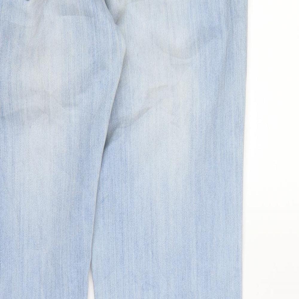 smiling Womens Blue  Denim Straight Jeans Size 10 L28 in