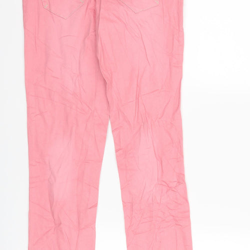 Pocopiano Girls Pink  Denim Straight Jeans Size 12-13 Years