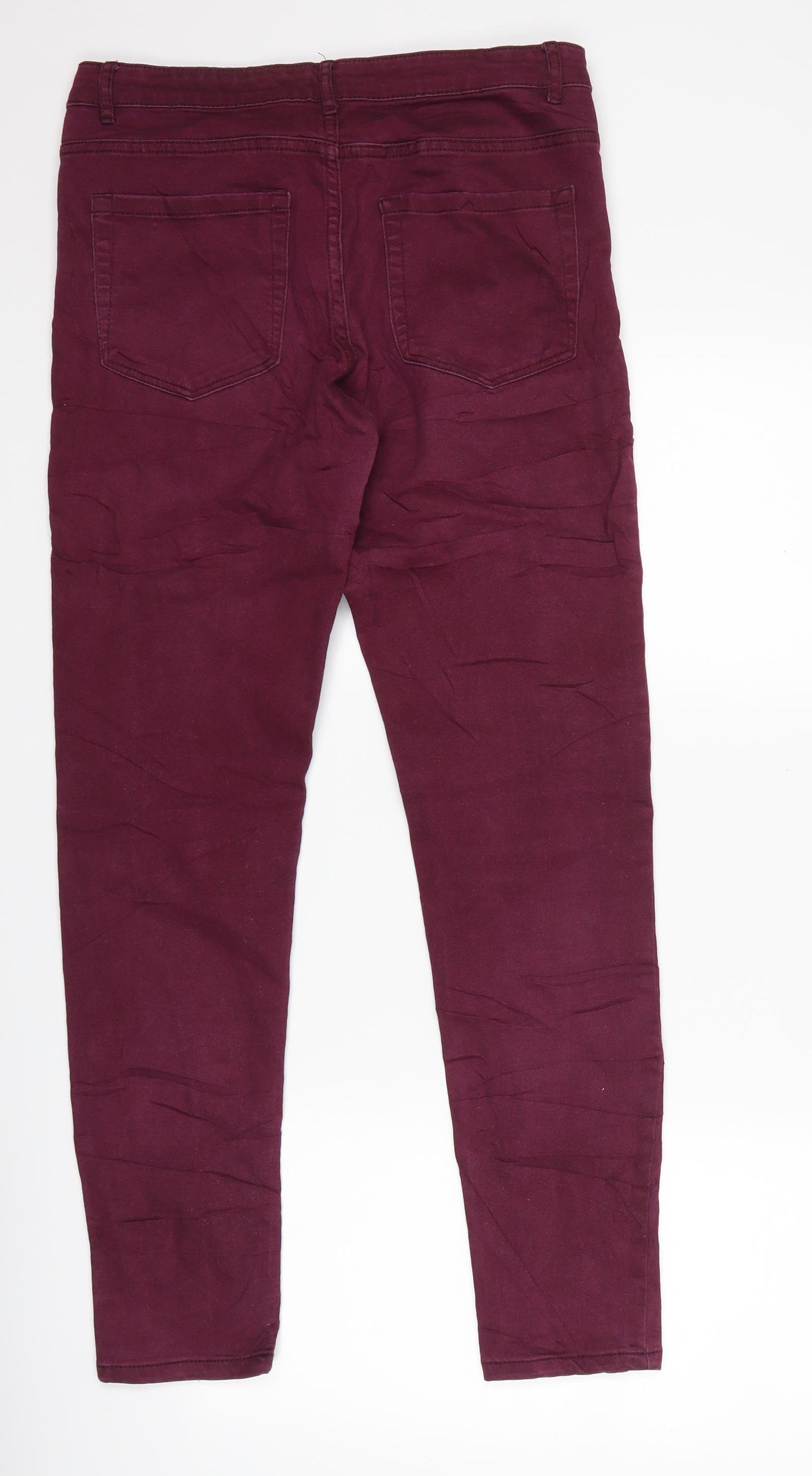 ESMARA Womens Purple  Denim Skinny Jeans Size 14 L29 in