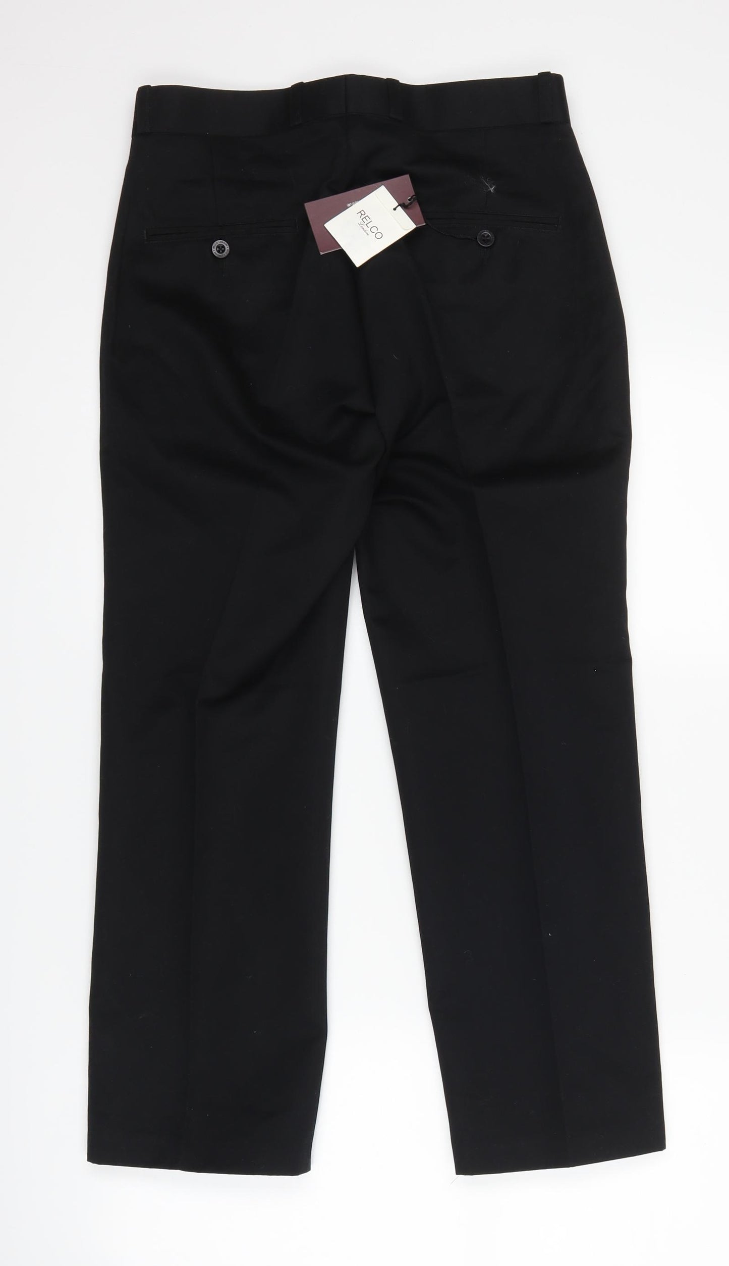 Relco Mens Black   Trousers  Size 30 L26 in