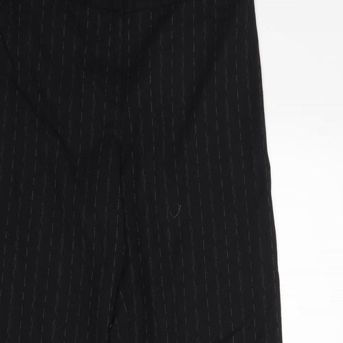 NEXT Womens Black Striped  Trousers  Size 12 L29 in